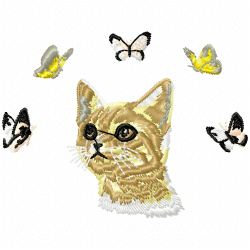 Cats Embroidery Design 10